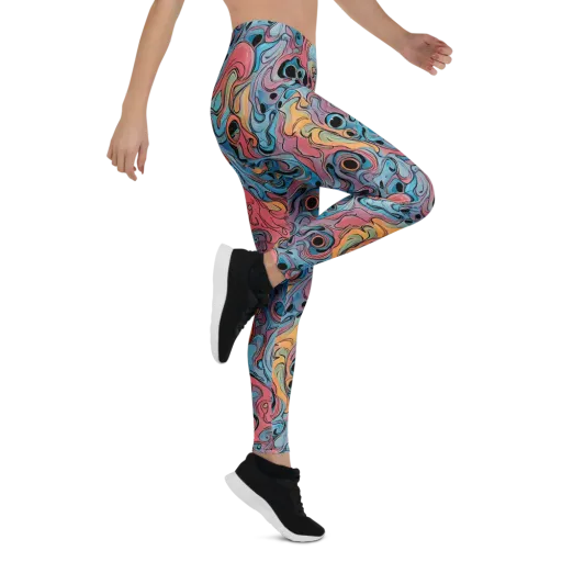 Electric Puddle on a Leggings