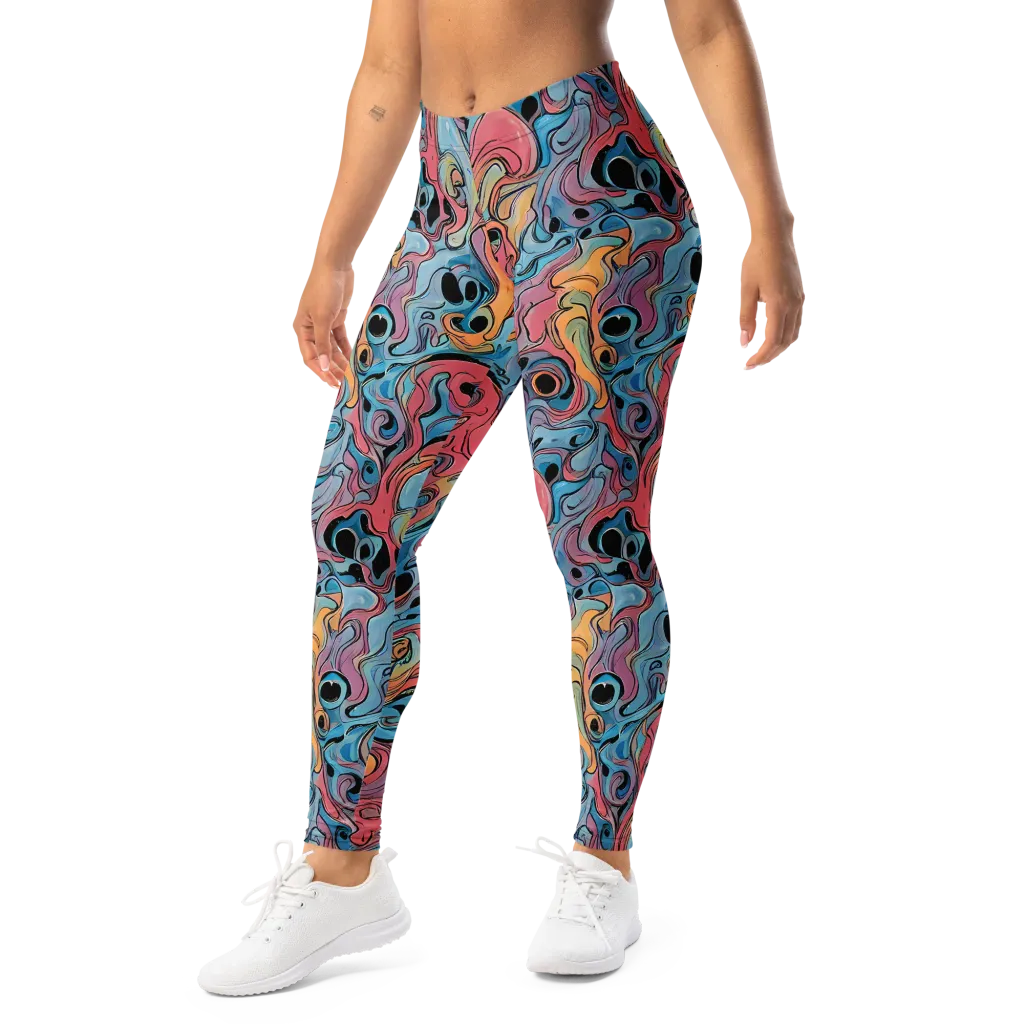 Electric Puddle on Leggings — Left Front