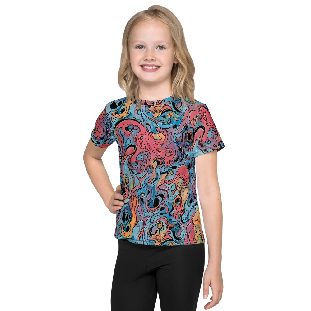 Electric Puddle on Kids Crew Neck T-Shirt — Front