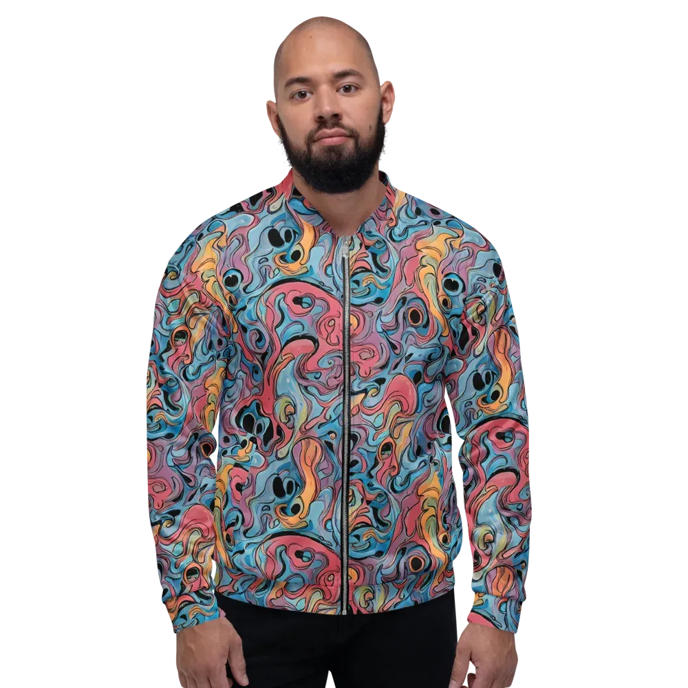 Electric Puddle on Bomber Jacket — Front