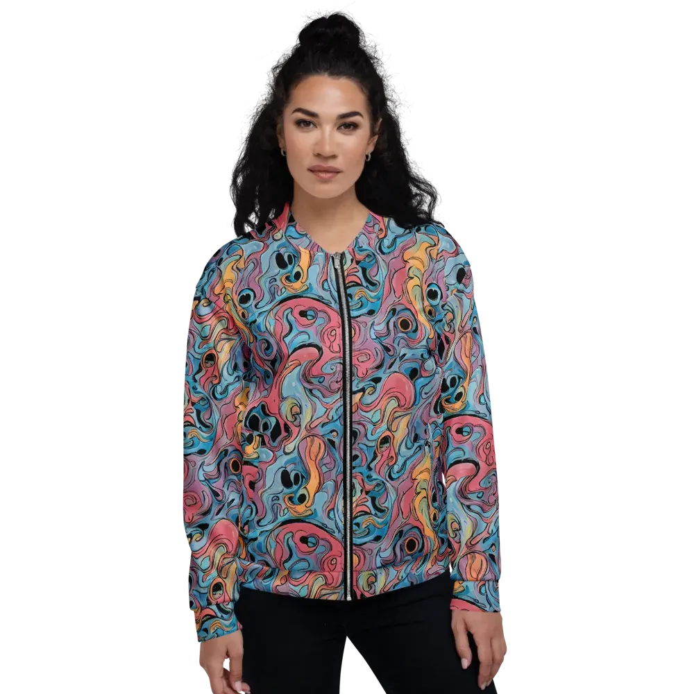 Electric Puddle on Bomber Jacket — Front