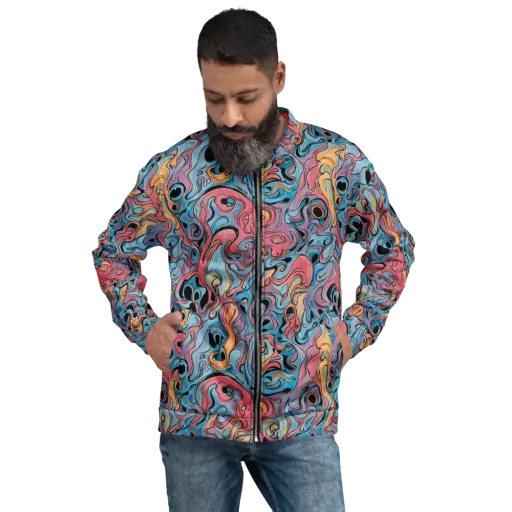 Electric Puddle on a Bomber Jacket