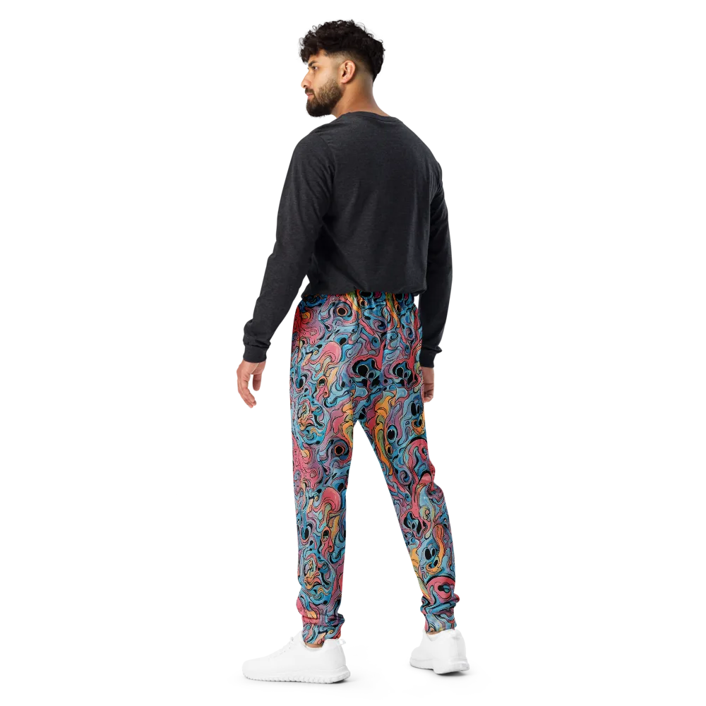 Electric Puddle on Men's Joggers — Back