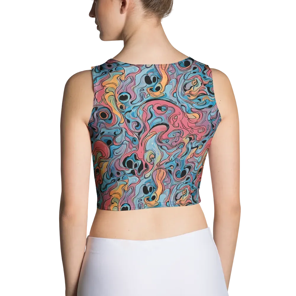 Electric Puddle on Crop Top — Back