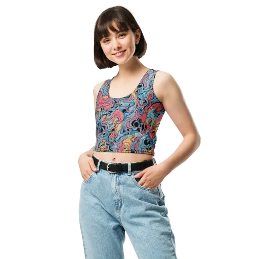 Electric Puddle on a Crop Top
