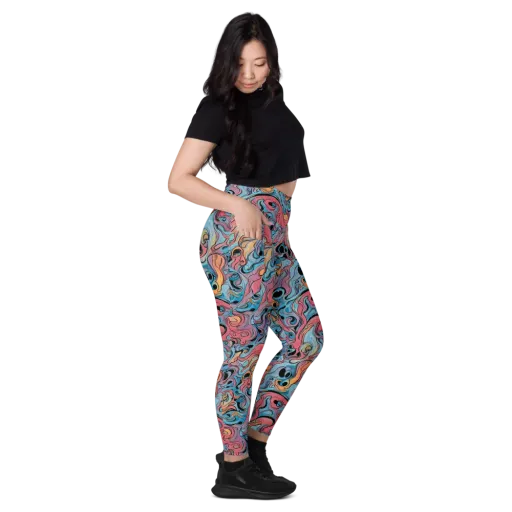 Electric Puddle on a Leggings with Pockets