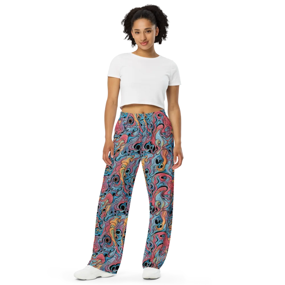 Electric Puddle on Wide-Leg Pants — Front