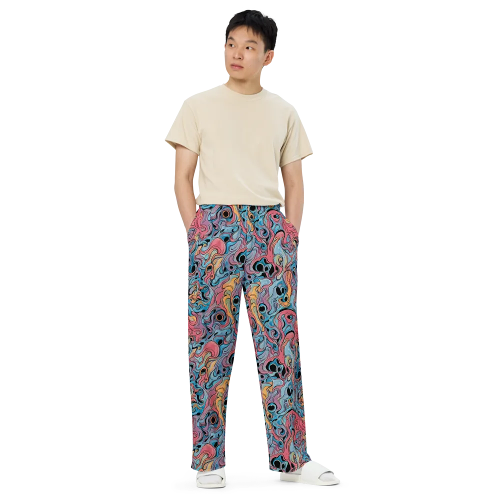 Electric Puddle on Wide-Leg Pants — Front