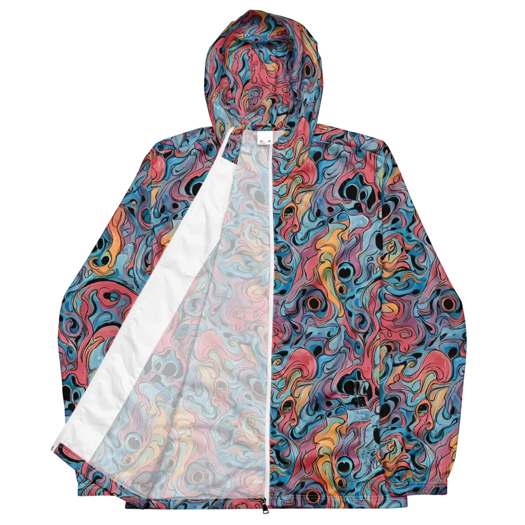 Electric Puddle on Men's Windbreaker — Front