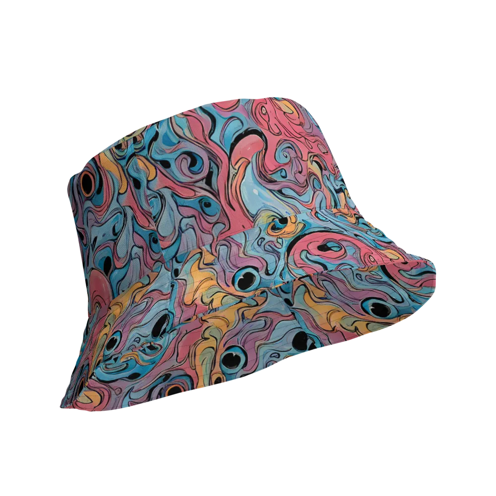 Electric Puddle on Reversible Bucket Hat — Product details Outside