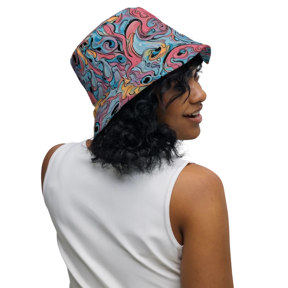 Electric Puddle on Reversible Bucket Hat — Right Outside