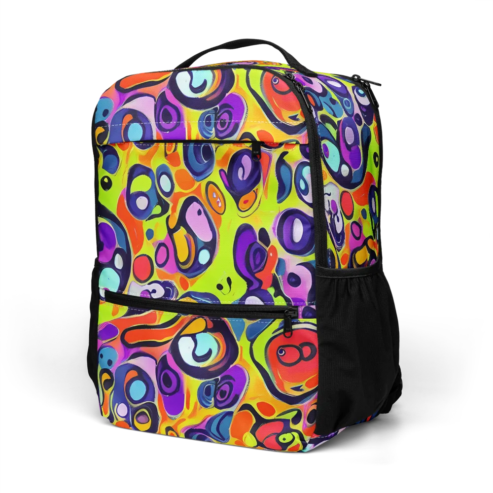 Psychedelic Pebbles on Utility Backpack — Left Front