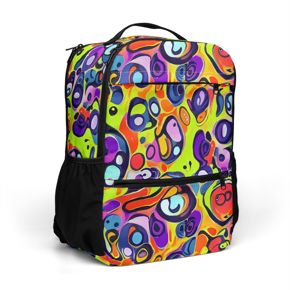 Psychedelic Pebbles on Utility Backpack — Right Front