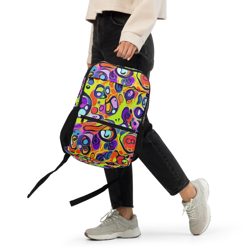 Psychedelic Pebbles on Utility Backpack — Front