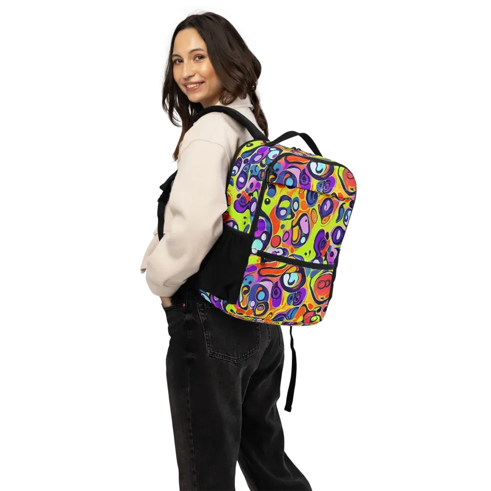 Psychedelic Pebbles on Utility Backpack — Back