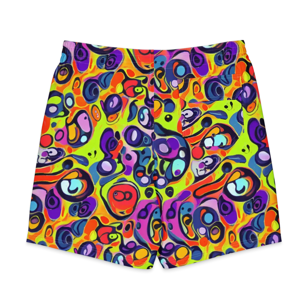 Psychedelic Pebbles on Men's Board Shorts — Back