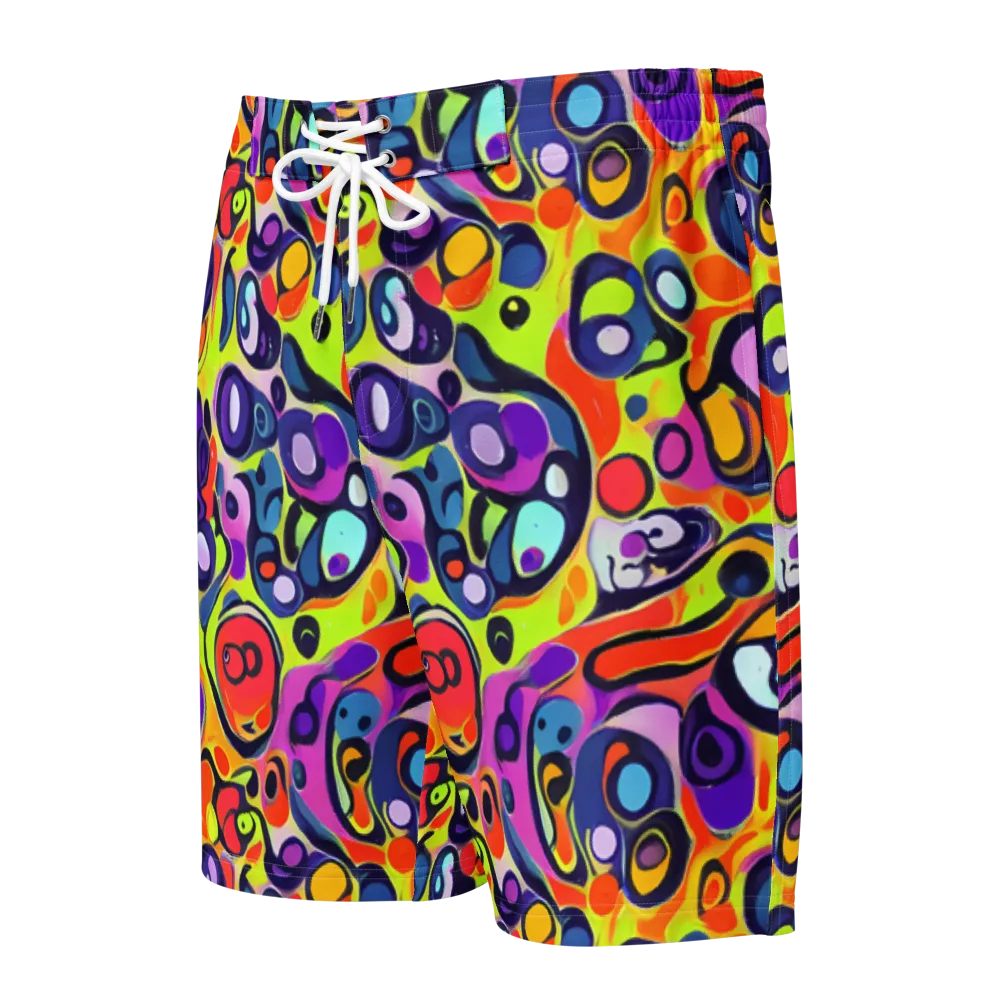 Psychedelic Pebbles on Men's Board Shorts — Front