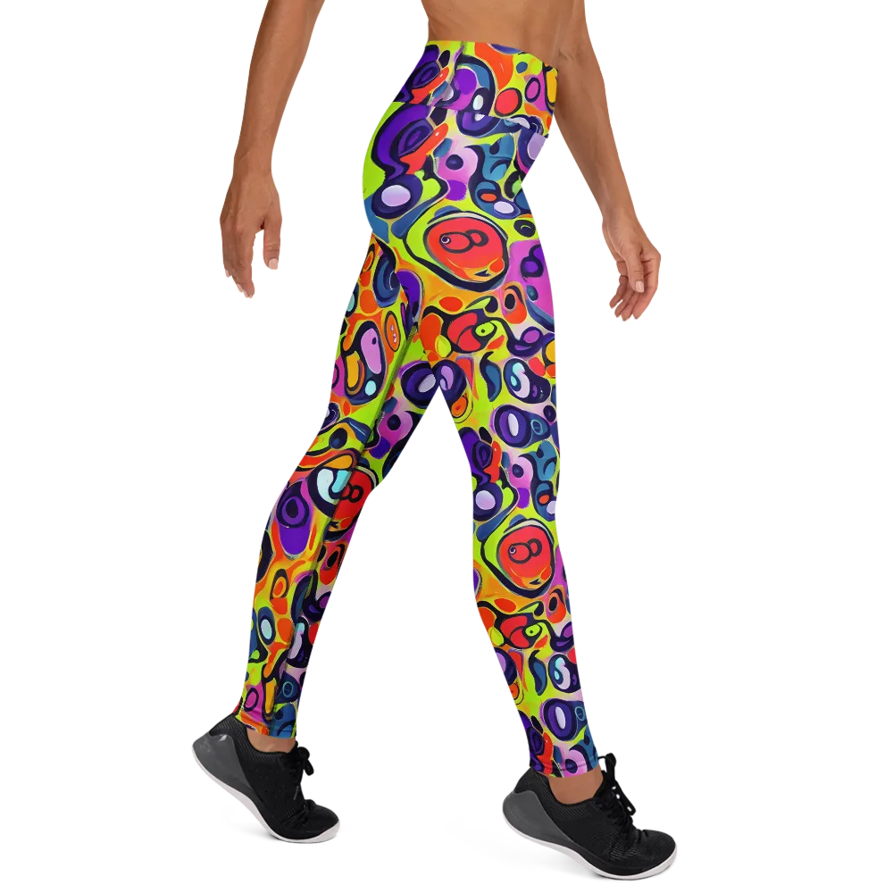Psychedelic Pebbles on Yoga Leggings — Right