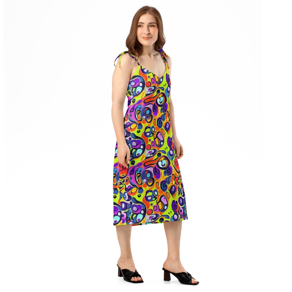 Psychedelic Pebbles on Slip Dress — Right Front