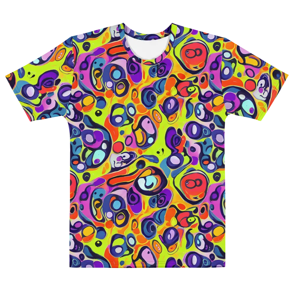 Psychedelic Pebbles on Men's Cotton Crew Neck T-Shirt — Front