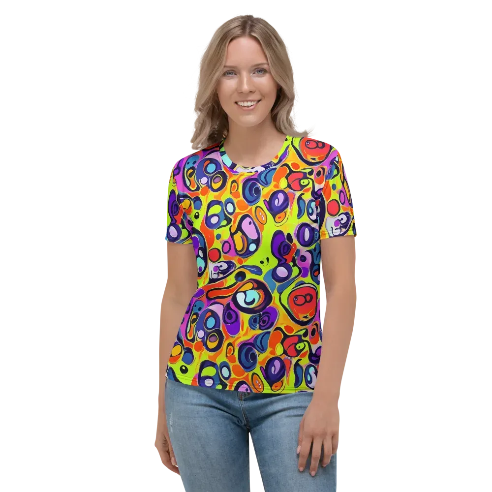 Psychedelic Pebbles on Women's Crew Neck T-Shirt — Front