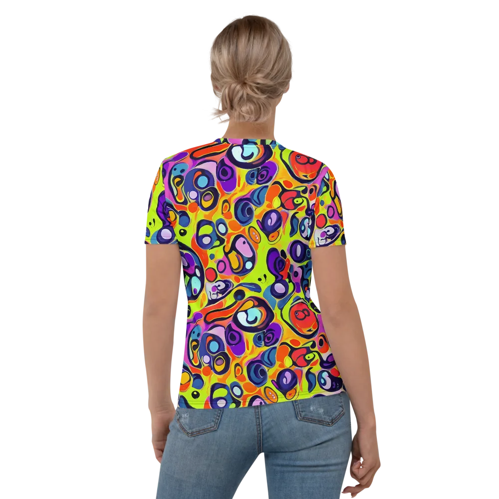 Psychedelic Pebbles on Women's Crew Neck T-Shirt — Back