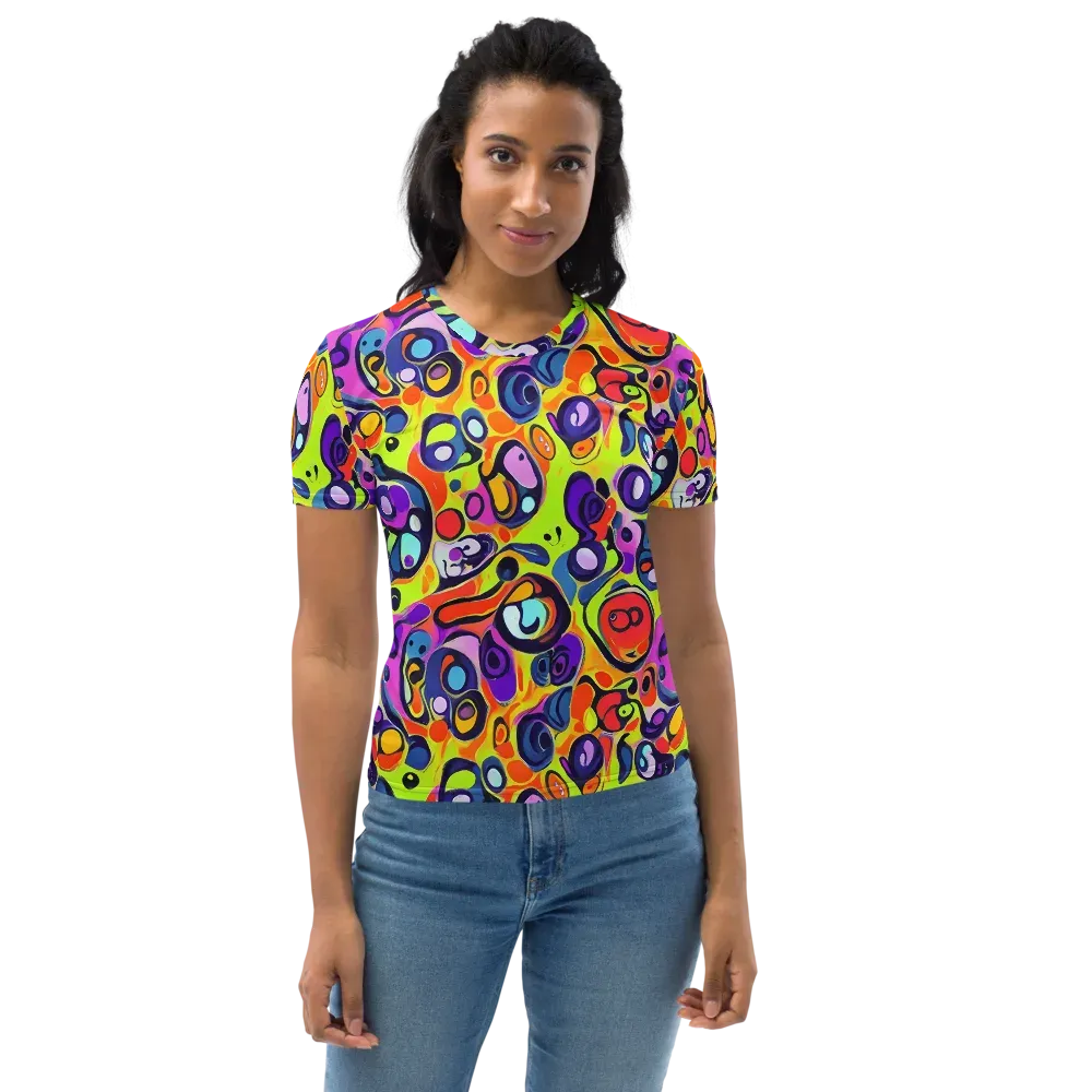 Psychedelic Pebbles on Women's Crew Neck T-Shirt — Front