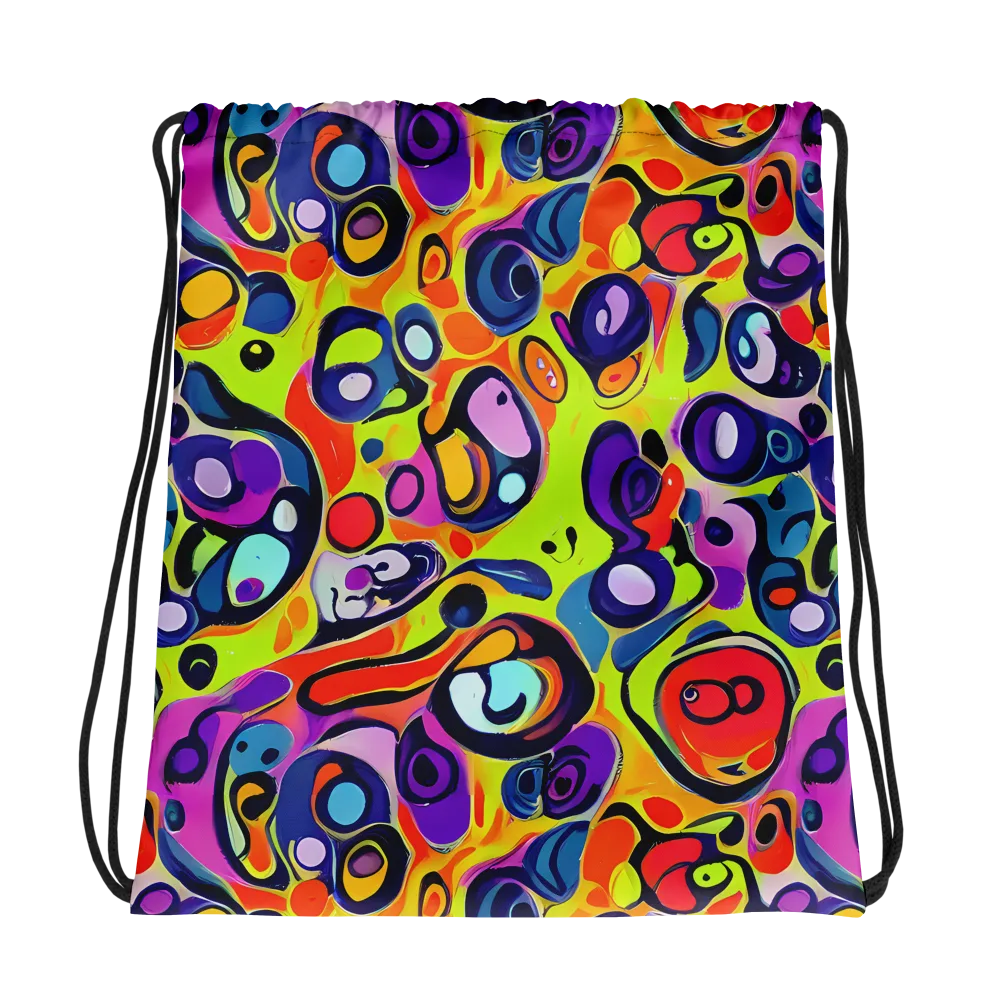 Psychedelic Pebbles on Drawstring Bag — Photo