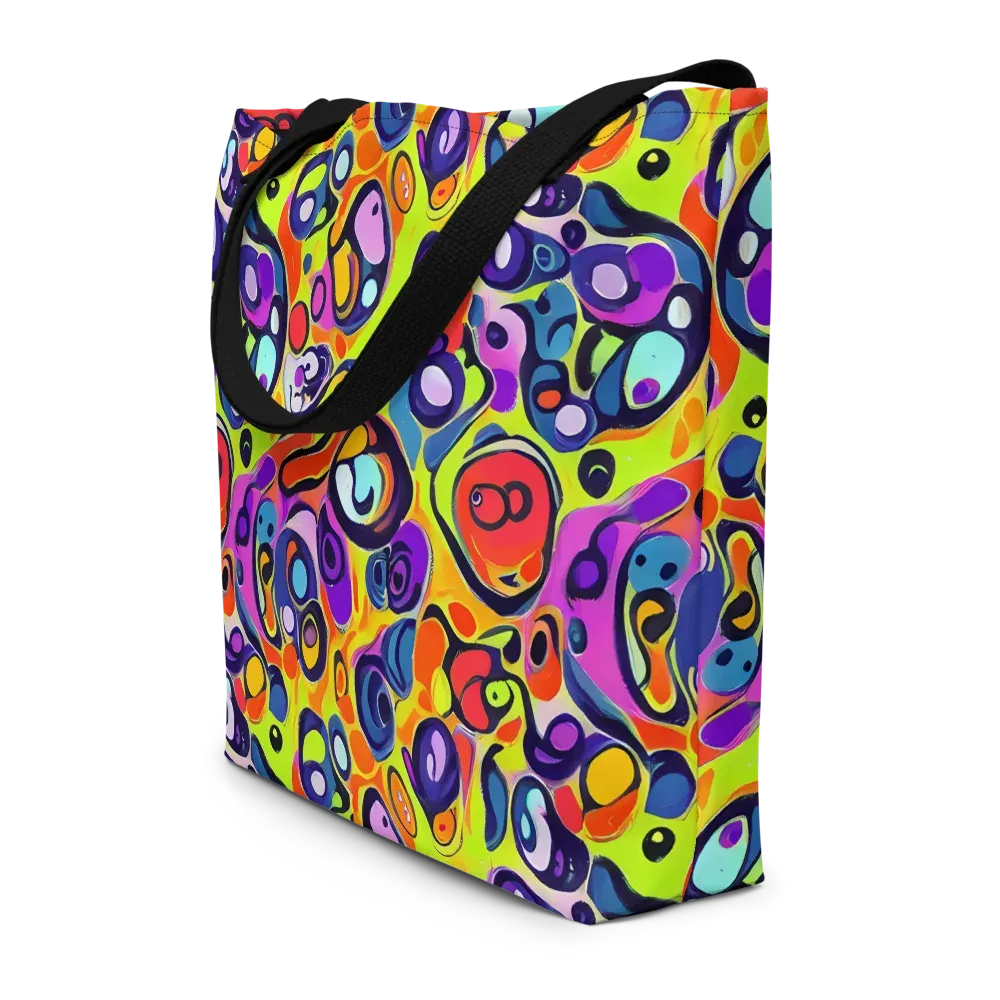 Psychedelic Pebbles on Large Tote Bag W/ Pocket — Front