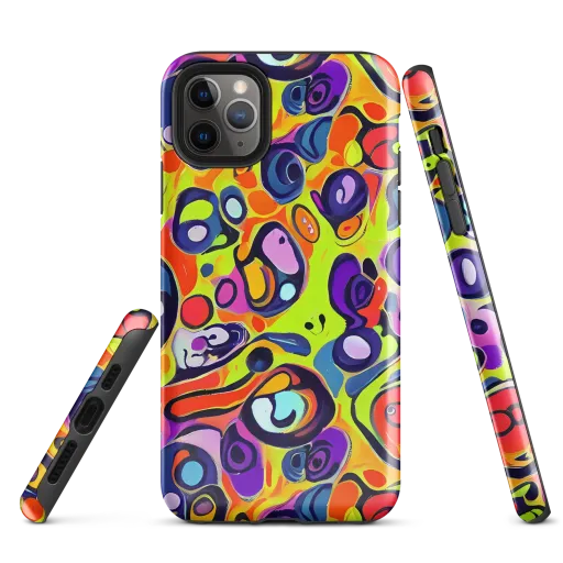 Psychedelic Pebbles on a Tough Case for iPhone®