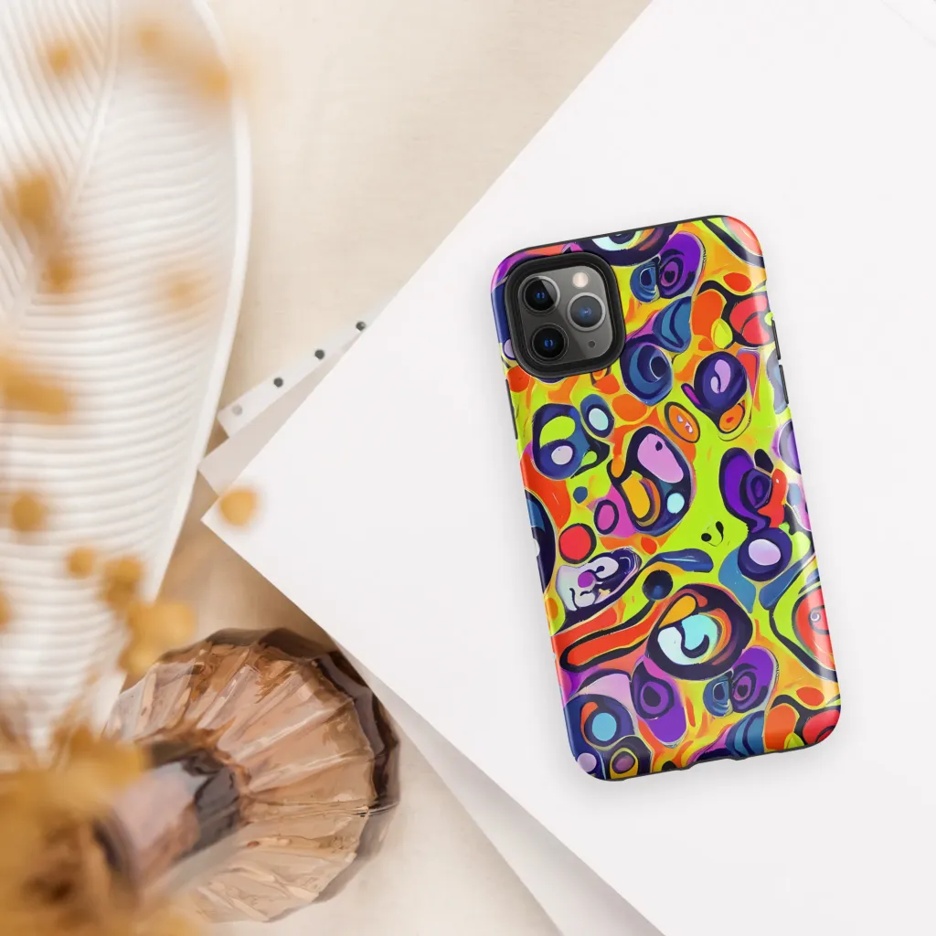 Psychedelic Pebbles on Tough Case for iPhone® — Front