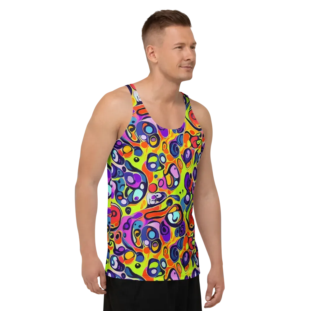 Psychedelic Pebbles on Men's Tank Top — Right Front