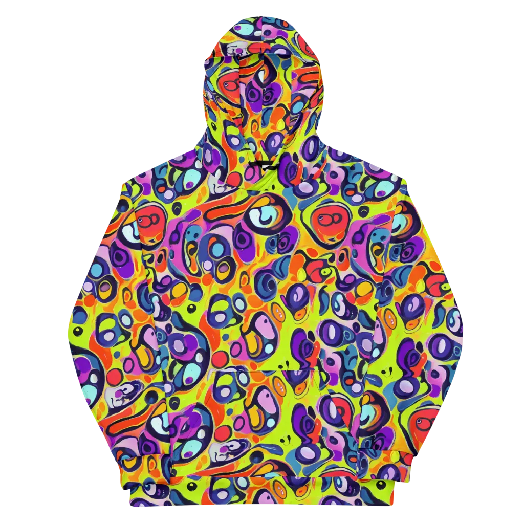 Psychedelic Pebbles on Cotton Hoodie — Front