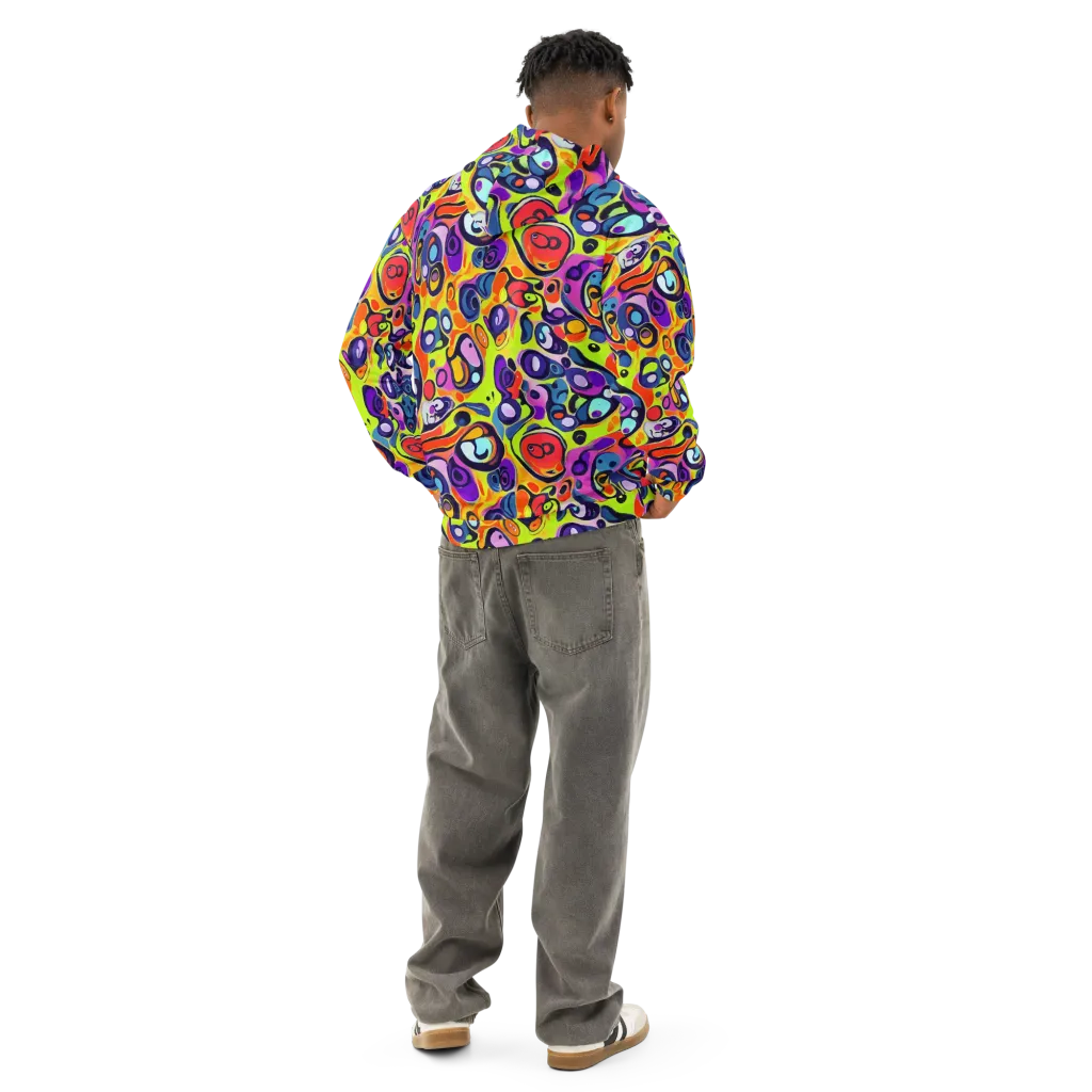 Psychedelic Pebbles on Cotton Hoodie — Back