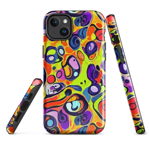 Psychedelic Pebbles on a MagSafe Tough Case for iPhone®