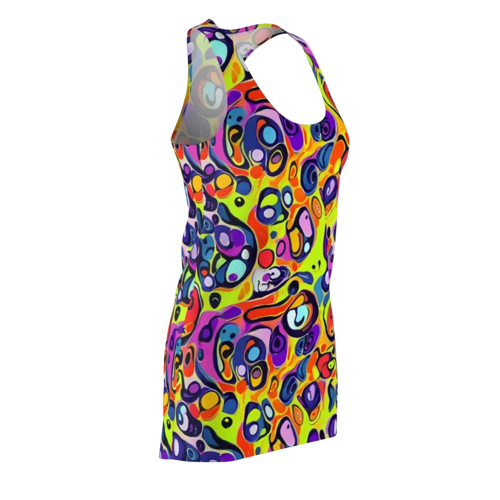 Psychedelic Pebbles on Racerback Dress — Front Side