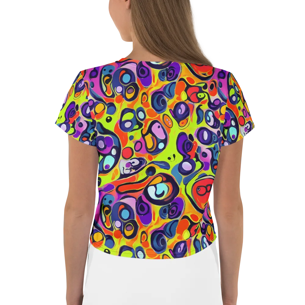 Psychedelic Pebbles on Crop Tee — Back