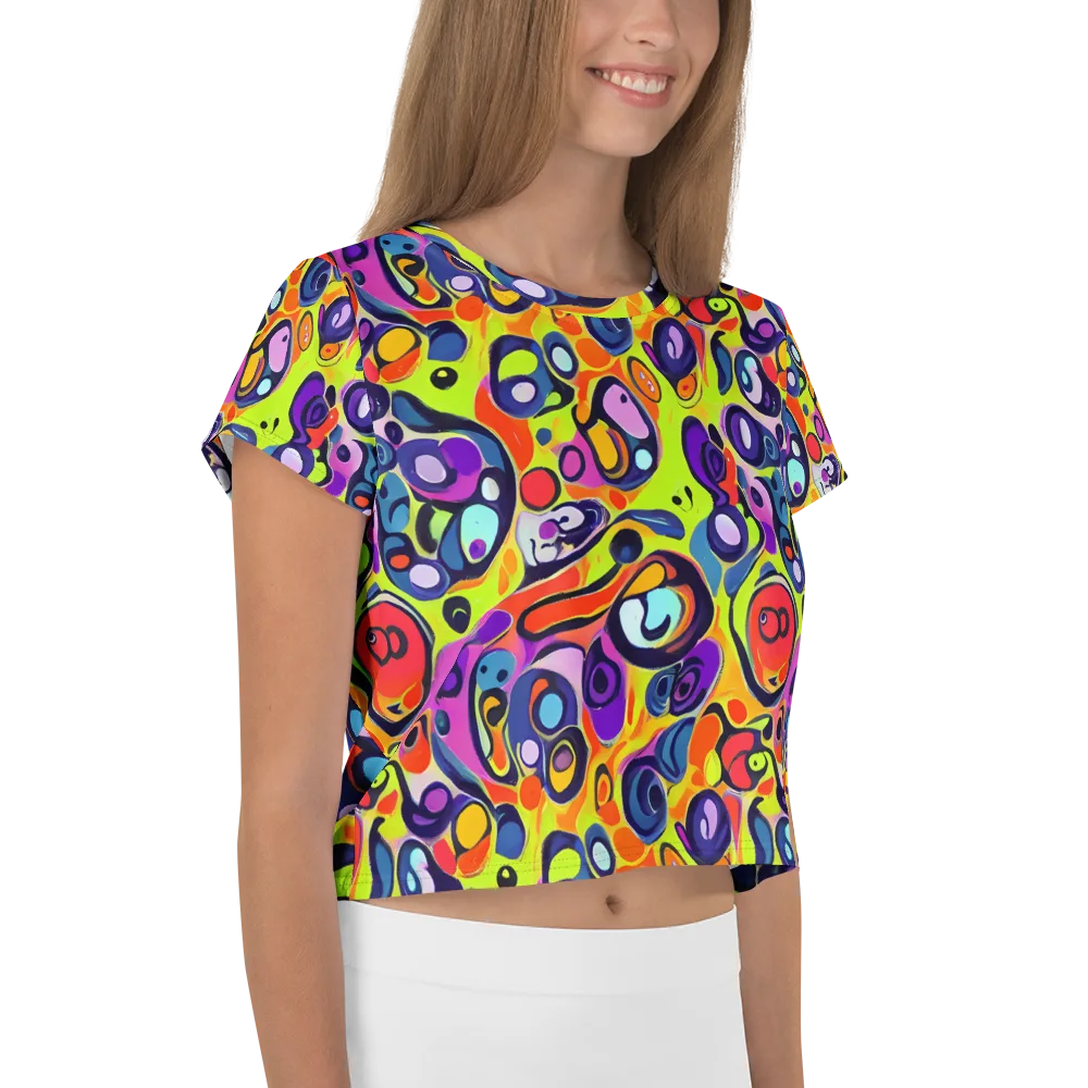 Psychedelic Pebbles on Crop Tee — Right