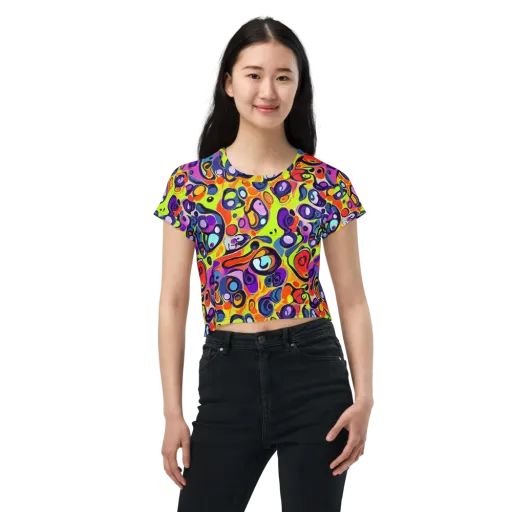 Psychedelic Pebbles on a Crop Tee
