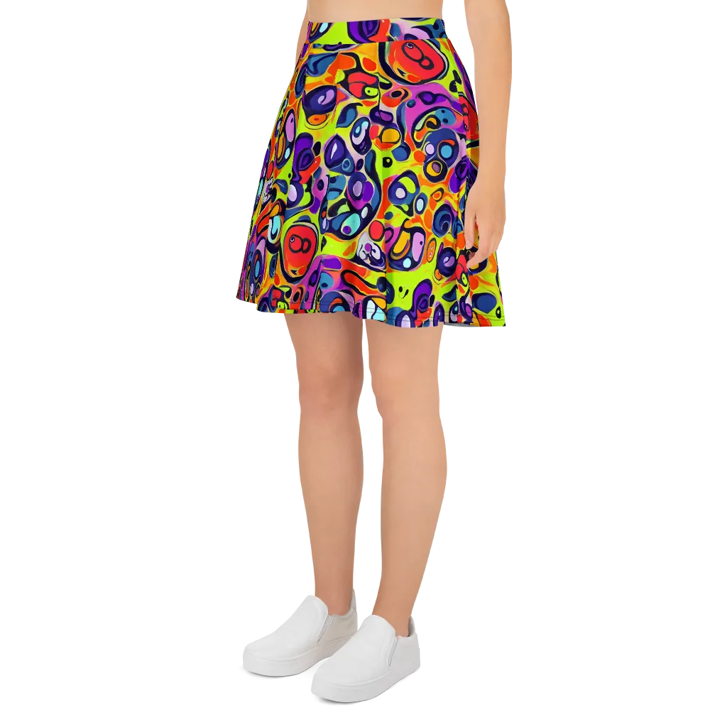 Psychedelic Pebbles on Skater Skirt — Left