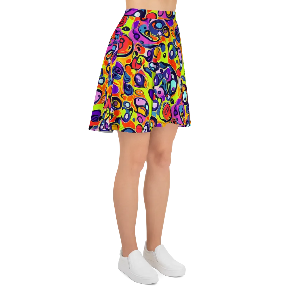 Psychedelic Pebbles on Skater Skirt — Right