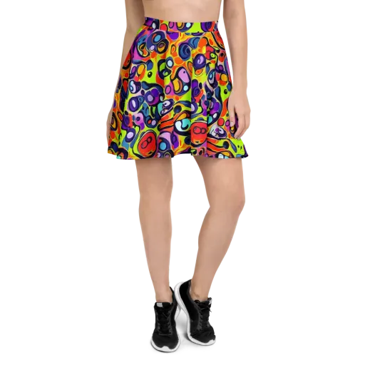 Psychedelic Pebbles on a Skater Skirt