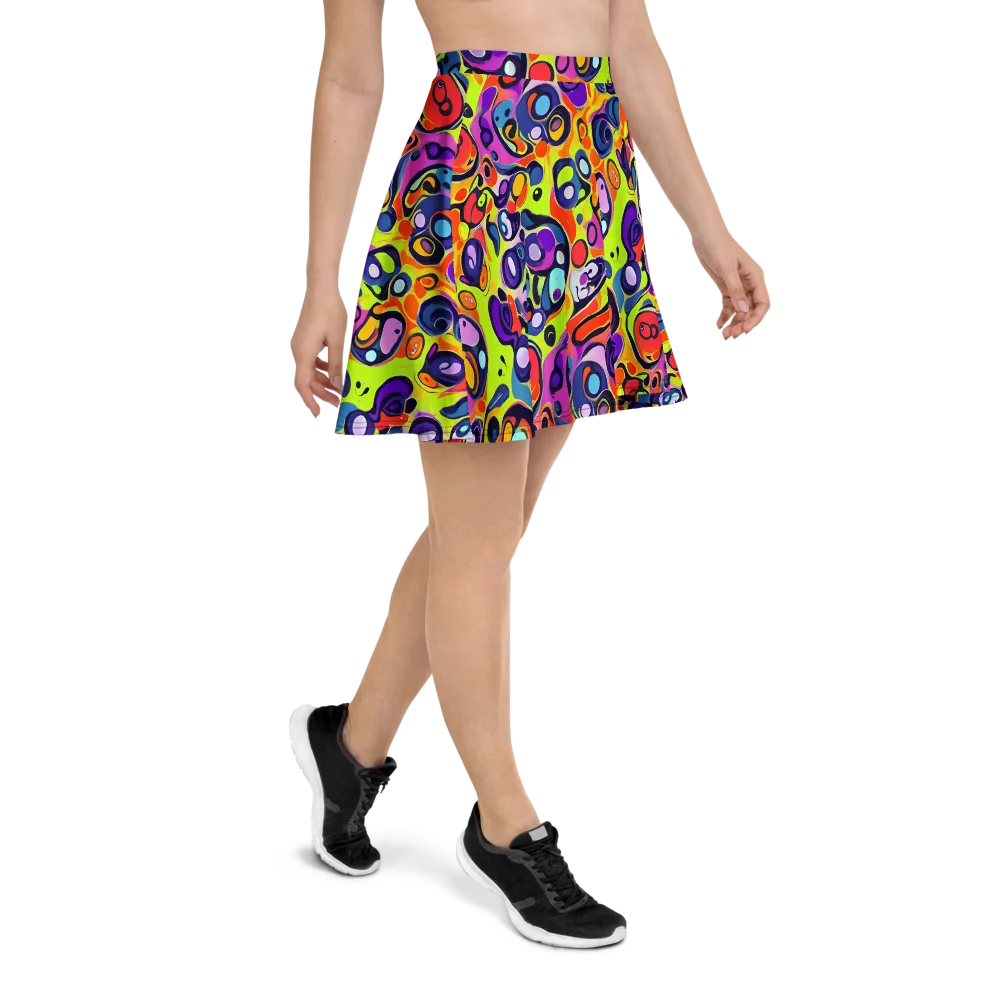 Psychedelic Pebbles on Skater Skirt — Right