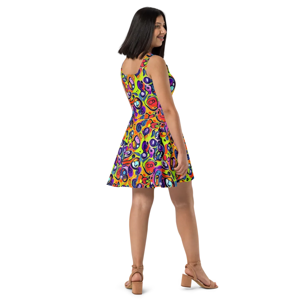 Psychedelic Pebbles on Skater Dress — Right
