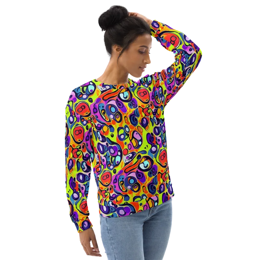 Psychedelic Pebbles on Sweatshirt — Right Front