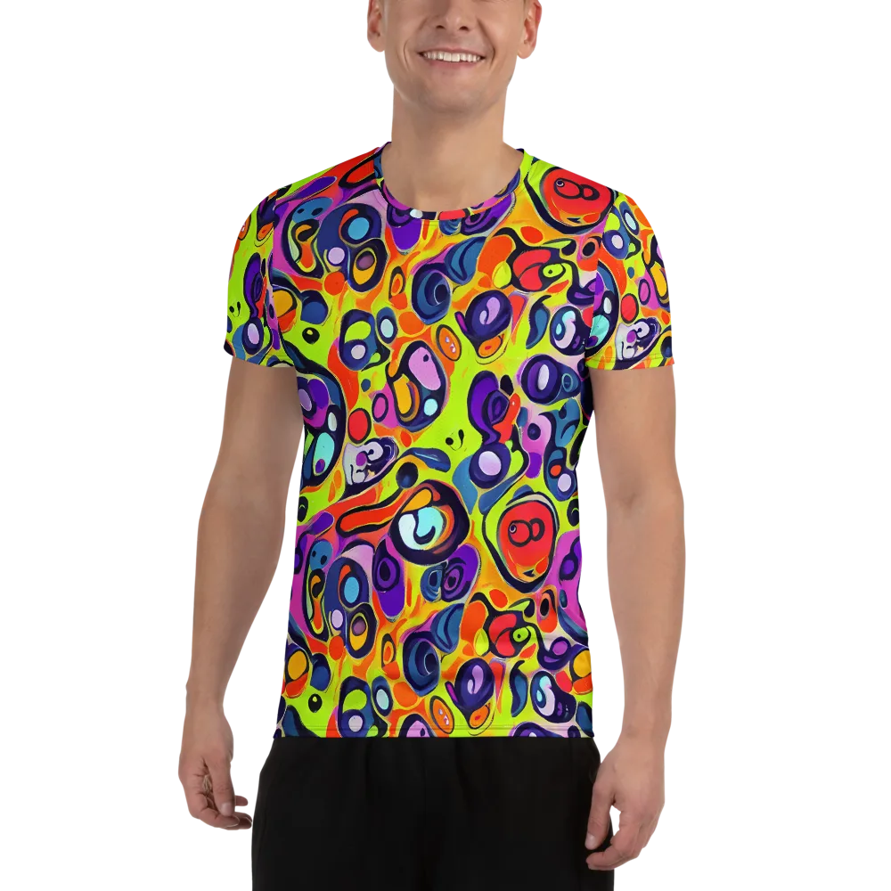 Psychedelic Pebbles on Men's Athletic T-Shirt — Front