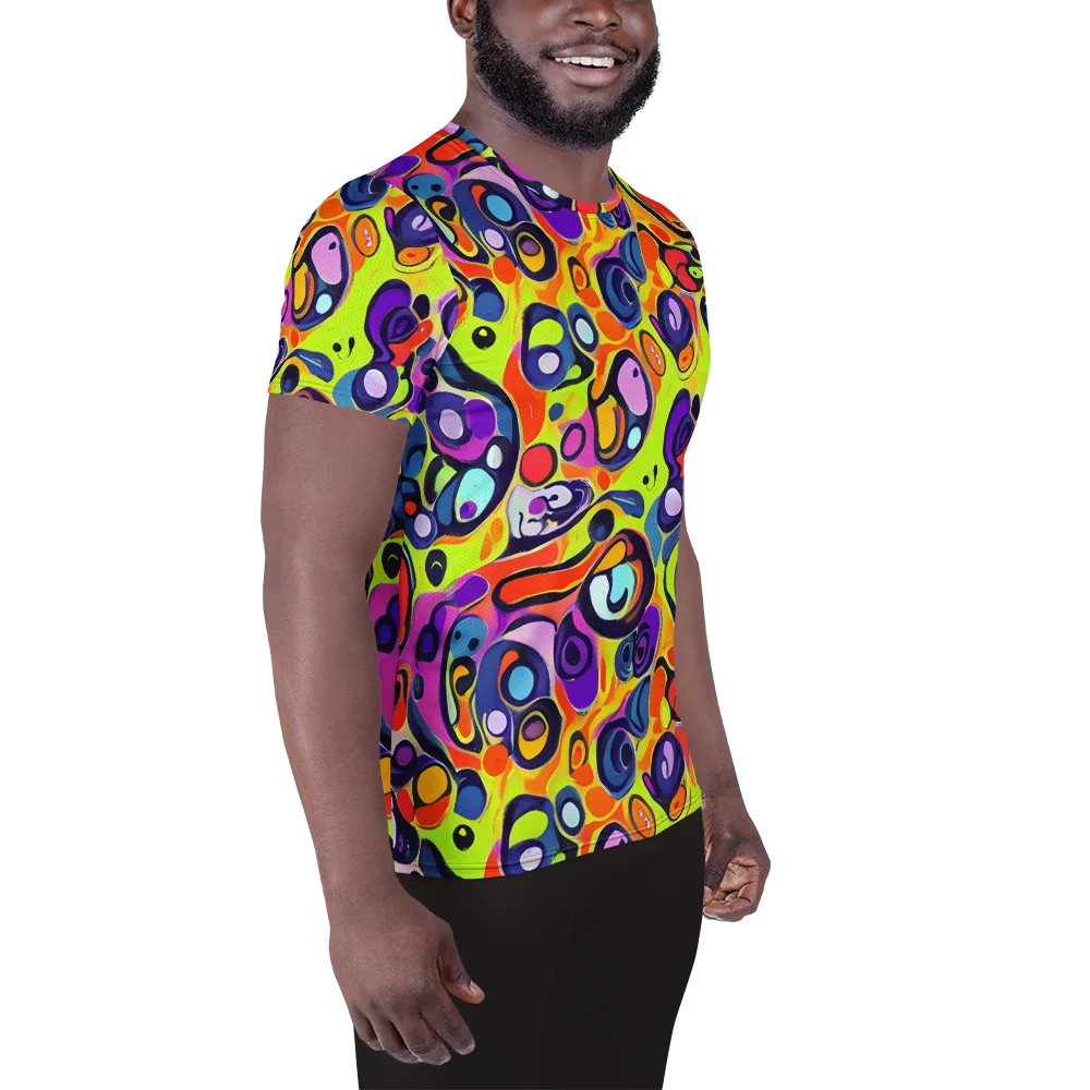 Psychedelic Pebbles on Men's Athletic T-Shirt — Right