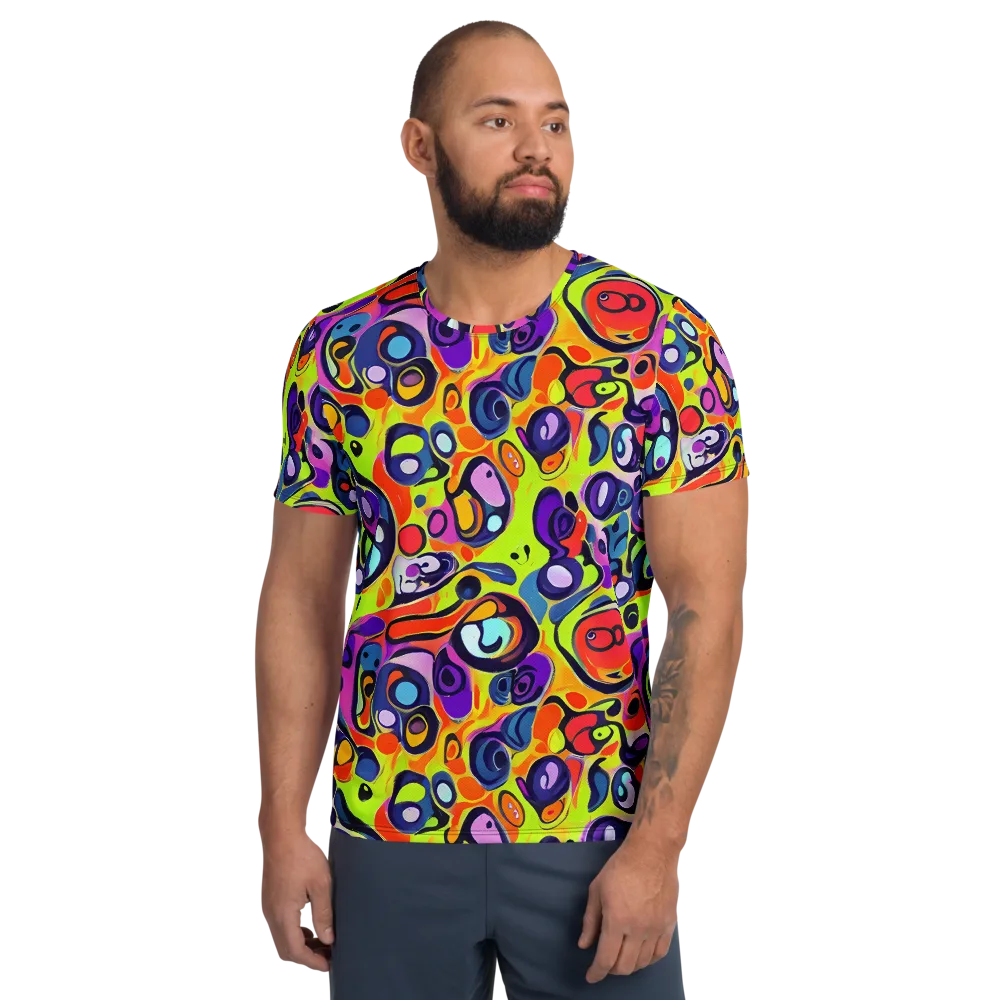 Psychedelic Pebbles on Men's Athletic T-Shirt — Front