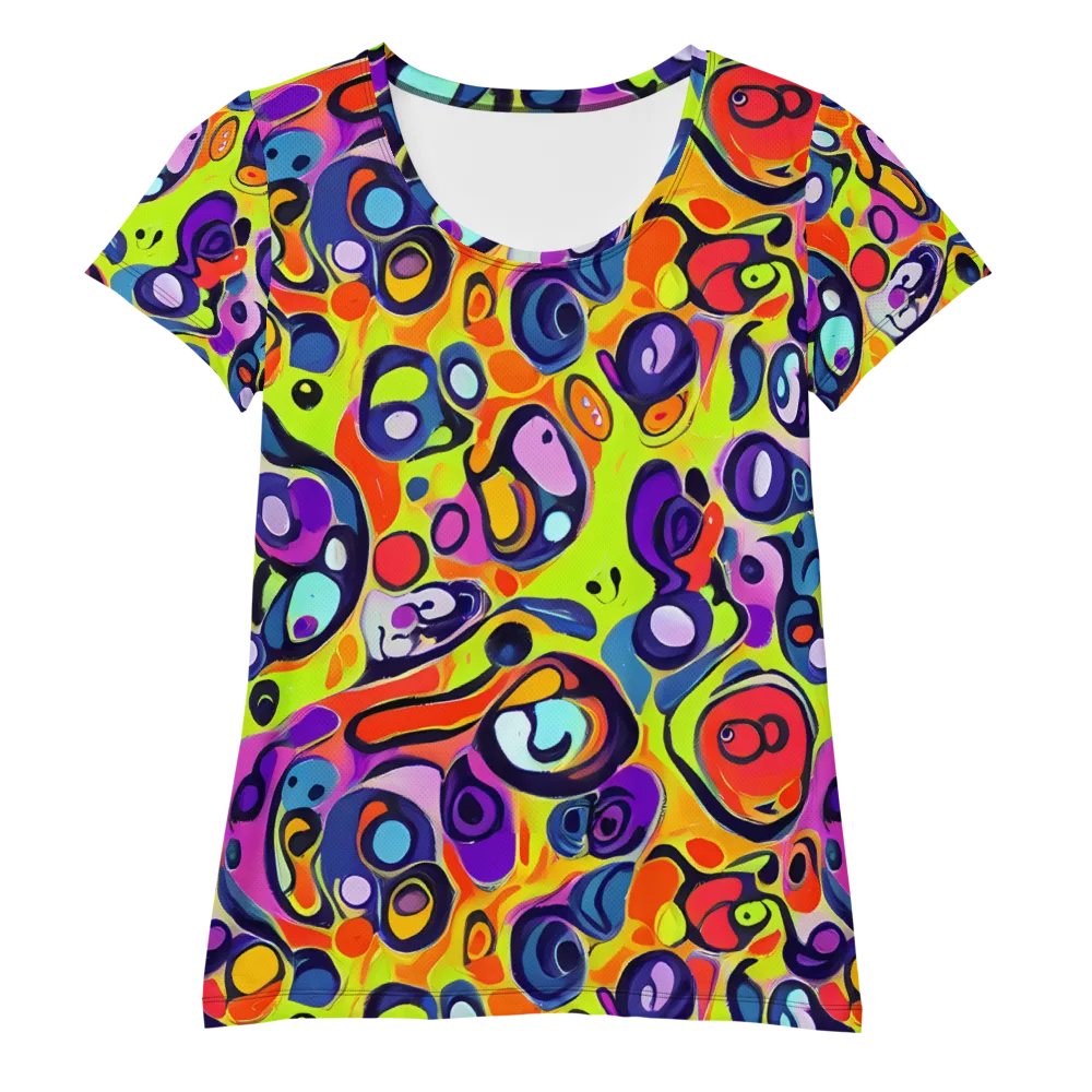 Psychedelic Pebbles on Women's Athletic T-Shirt — Front