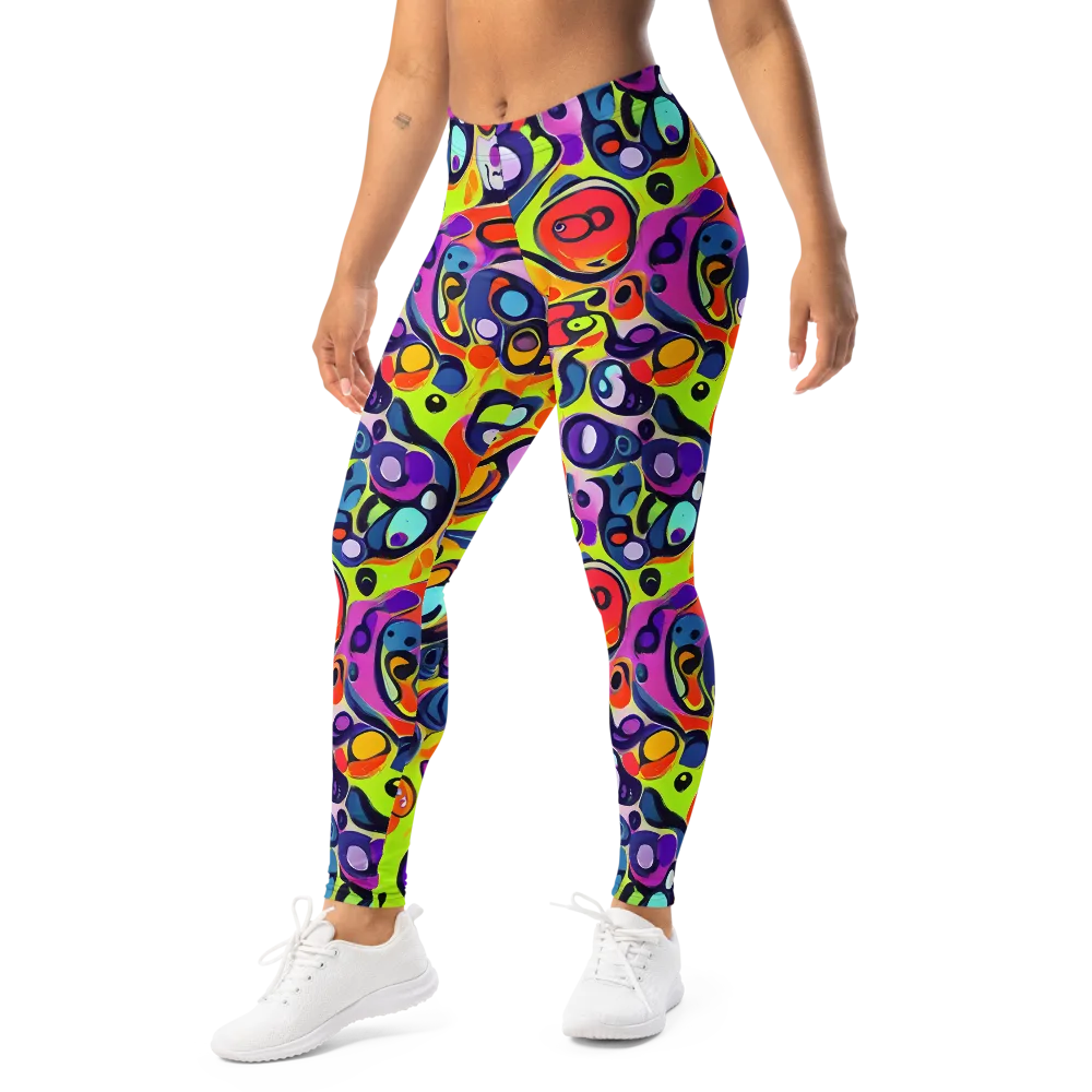 Psychedelic Pebbles on Leggings — Left Front
